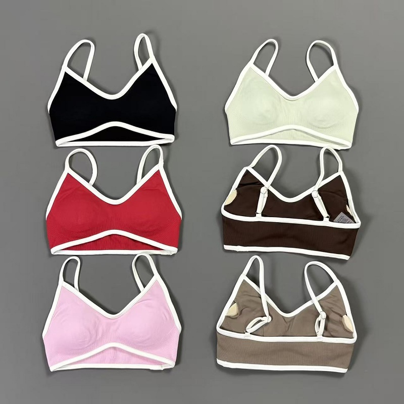 Rugged Sport Strap - Soutien-gorge de yoga contrastant pour femme,