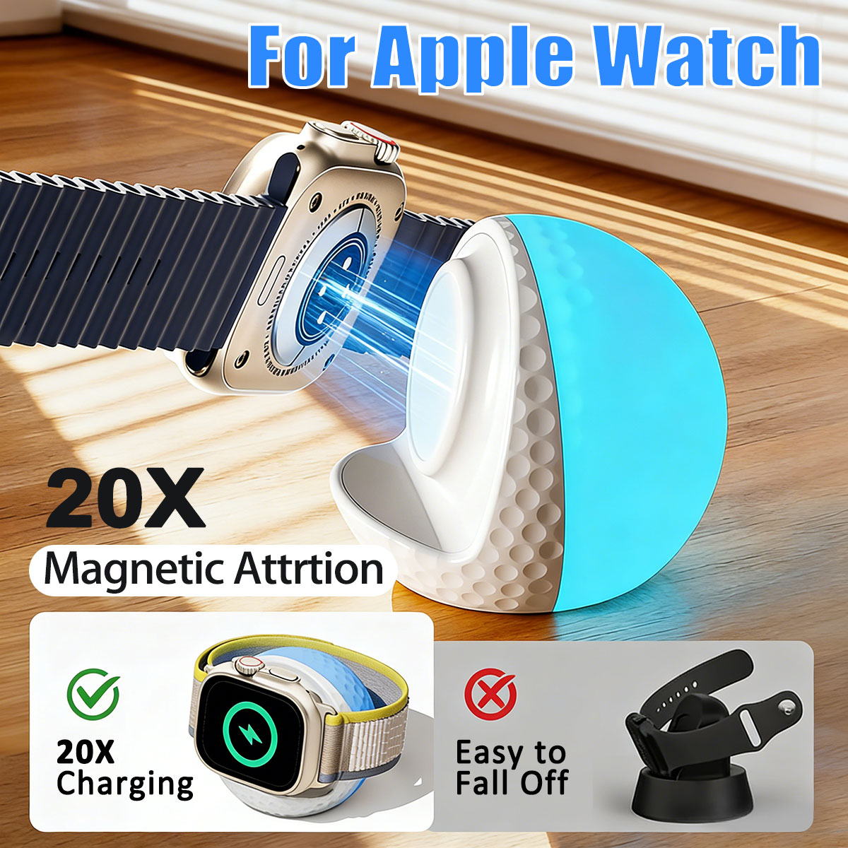Wireless Charger Watch - Support de chargeur sans fil portable