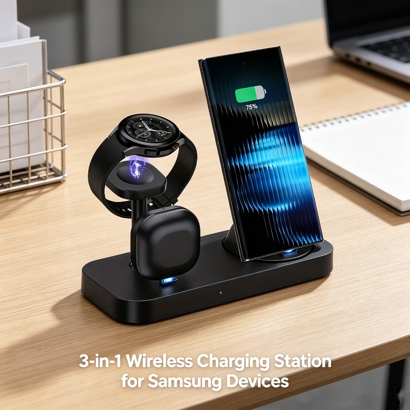 Wireless Charger Watch - Chargeur sans fil 3 en 1,