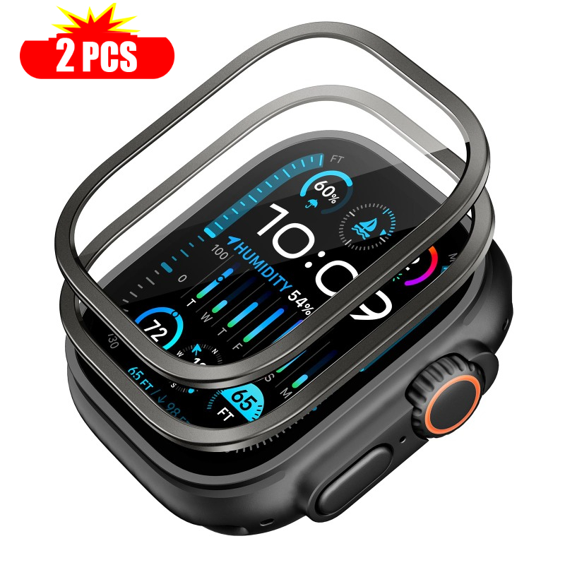 Smartwatch Case - 2 pièces verre trempé pour Apple