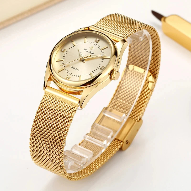 Stainless Mesh Band - WWOOR marque de luxe robe montre
