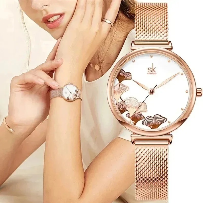 Stainless Mesh Band - Montre de luxe femme à motif